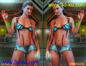 HD Gunshot Wounds for Genesis 8 and 8.1 Females模型的图片30