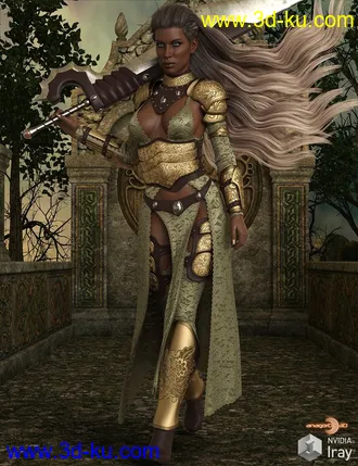 3D打印模型HEROINE - dForce Warrior of Dusk Outfit for Genesis 8 Females的图片