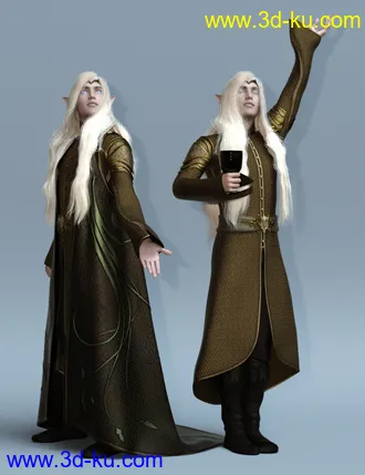 3D打印模型High Elf Poses for Genesis 8 and Genesis 8.1 Male的图片
