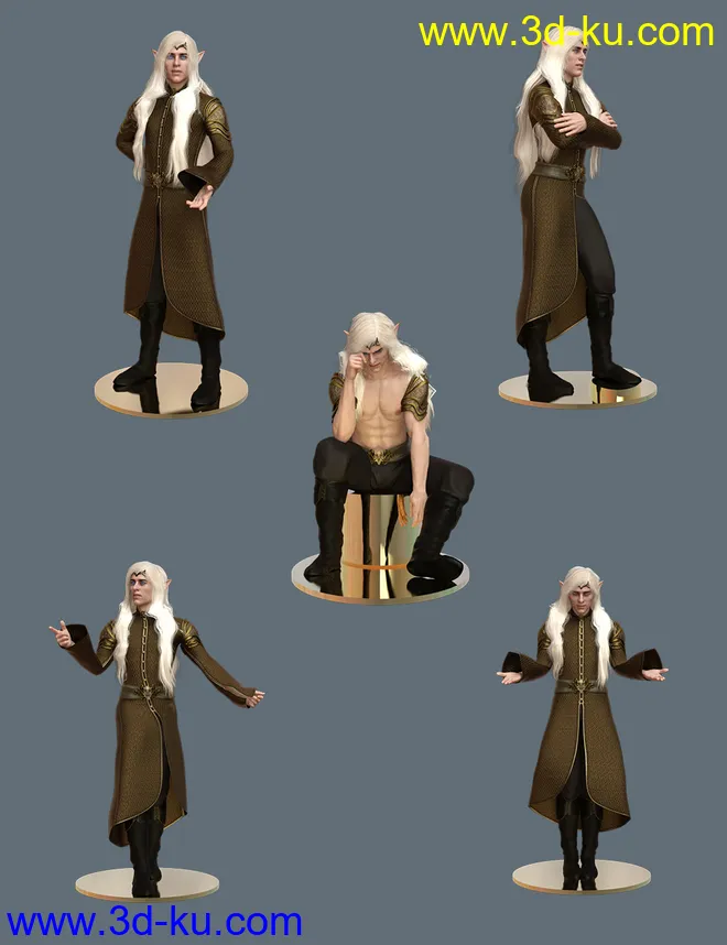 High Elf Poses for Genesis 8 and Genesis 8.1 Male模型的图片3