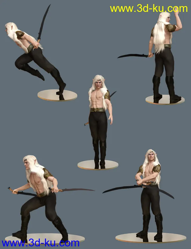 High Elf Poses for Genesis 8 and Genesis 8.1 Male模型的图片5