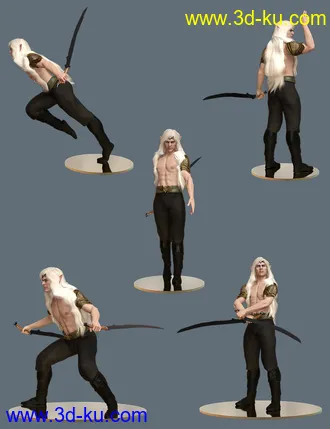 3D打印模型High Elf Poses for Genesis 8 and Genesis 8.1 Male的图片