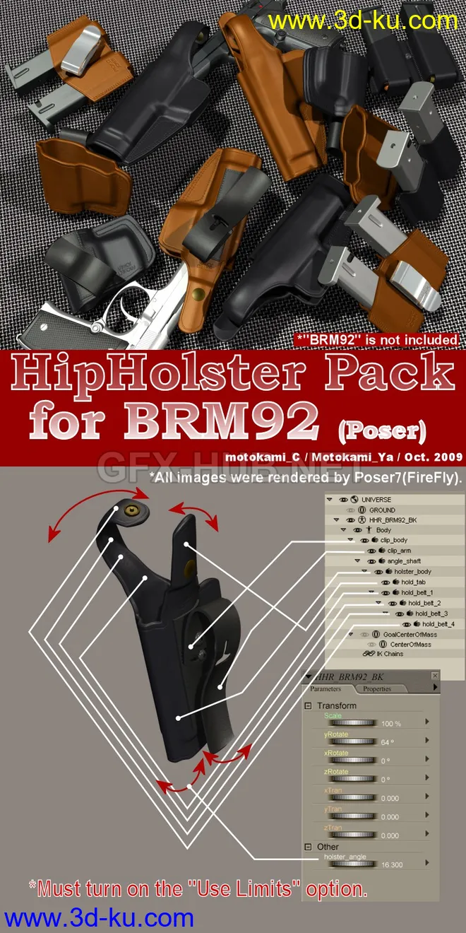 HipHolster Pack for BRM92模型的图片1