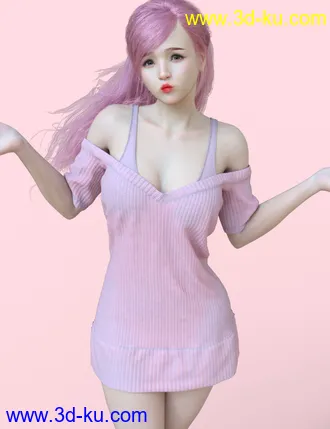 3D打印模型HS dForce Lurys Sweater for Genesis 8.1 Female的图片