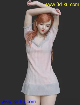 3D打印模型HS dForce Lurys Sweater for Genesis 8.1 Female的图片