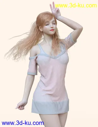 3D打印模型HS dForce Lurys Sweater for Genesis 8.1 Female的图片