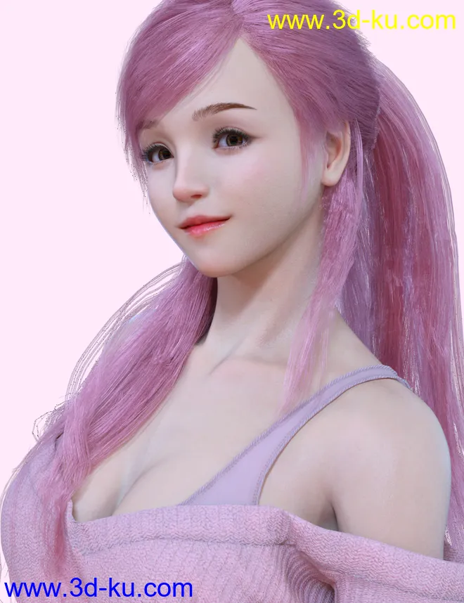 HS dForce Lurys Sweater for Genesis 8.1 Female模型的图片8