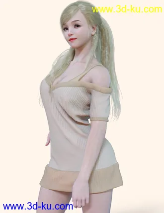 3D打印模型HS dForce Lurys Sweater for Genesis 8.1 Female的图片