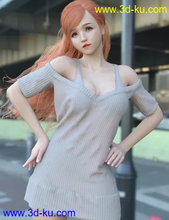 3D打印模型HS dForce Lurys Sweater for Genesis 8.1 Female的图片