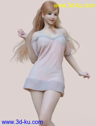 3D打印模型HS dForce Lurys Sweater for Genesis 8.1 Female的图片