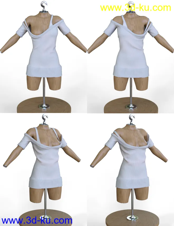 HS dForce Lurys Sweater for Genesis 8.1 Female模型的图片12