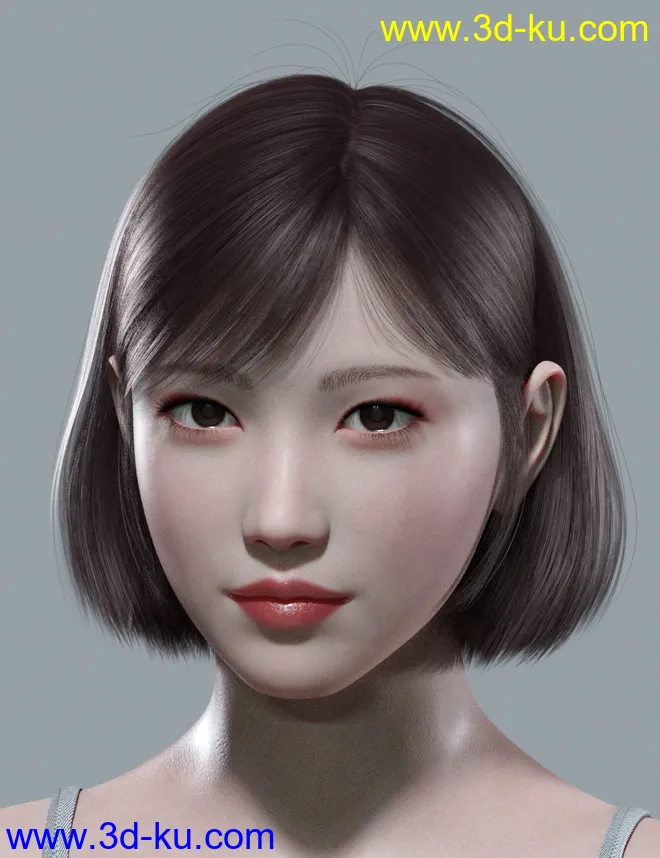 HY Bob Hair for Genesis 8 and 8.1 Females模型的图片1