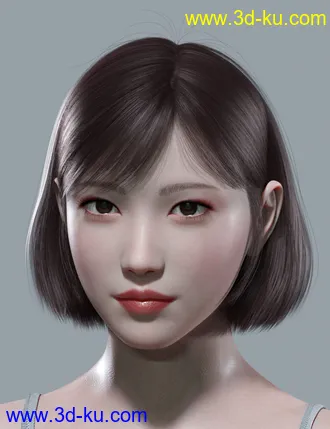 3D打印模型HY Bob Hair for Genesis 8 and 8.1 Females的图片