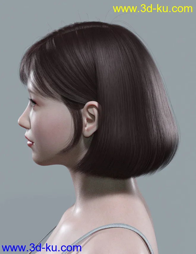 HY Bob Hair for Genesis 8 and 8.1 Females模型的图片2