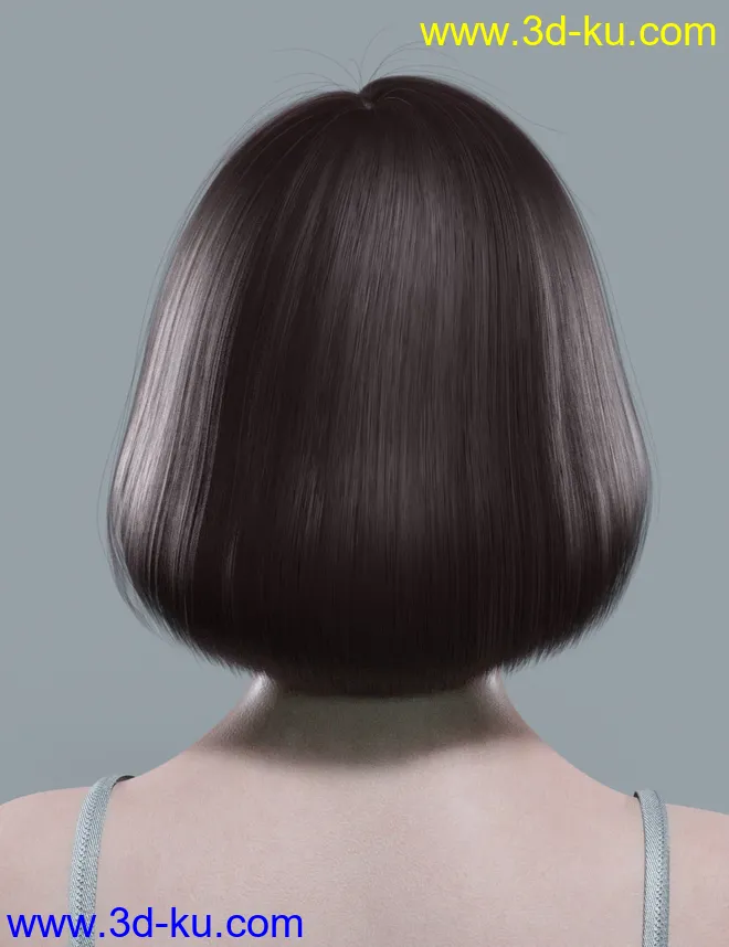 HY Bob Hair for Genesis 8 and 8.1 Females模型的图片4