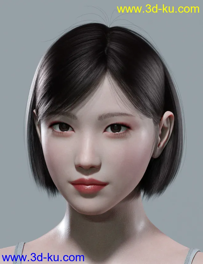 HY Bob Hair for Genesis 8 and 8.1 Females模型的图片5