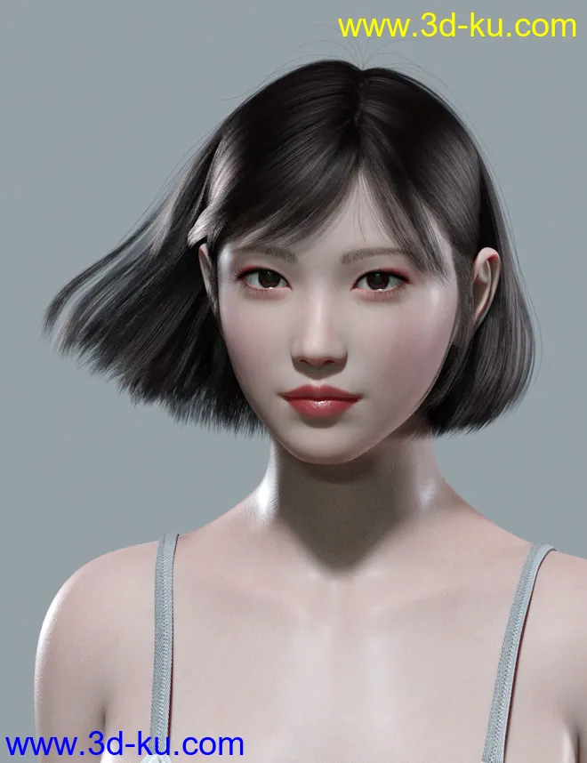 HY Bob Hair for Genesis 8 and 8.1 Females模型的图片6