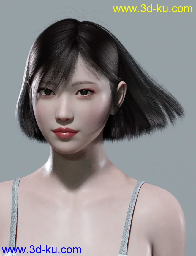 HY Bob Hair for Genesis 8 and 8.1 Females模型的图片7