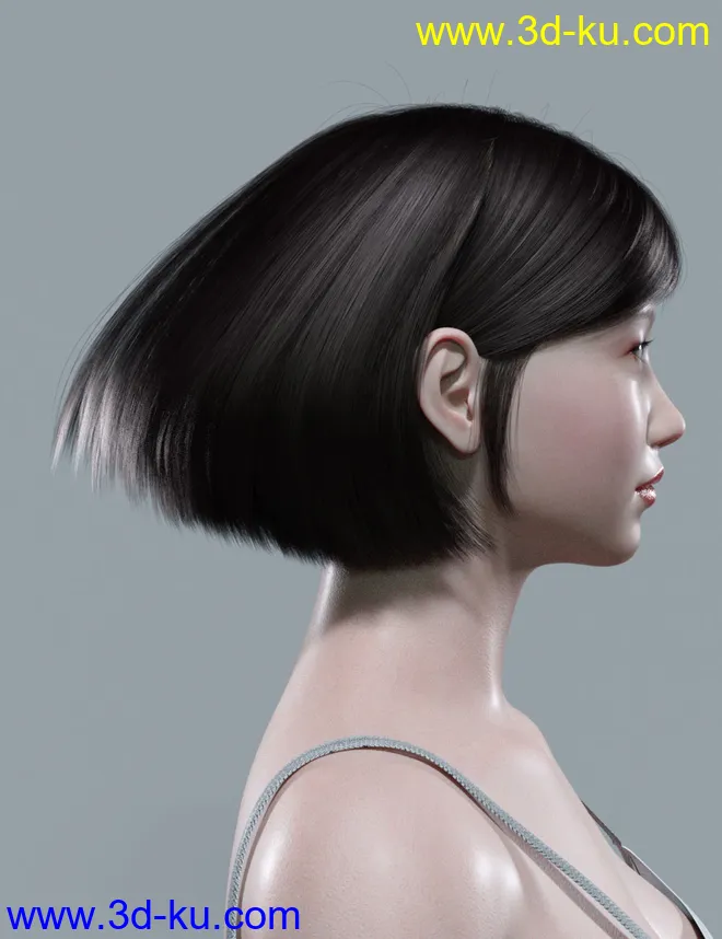 HY Bob Hair for Genesis 8 and 8.1 Females模型的图片8