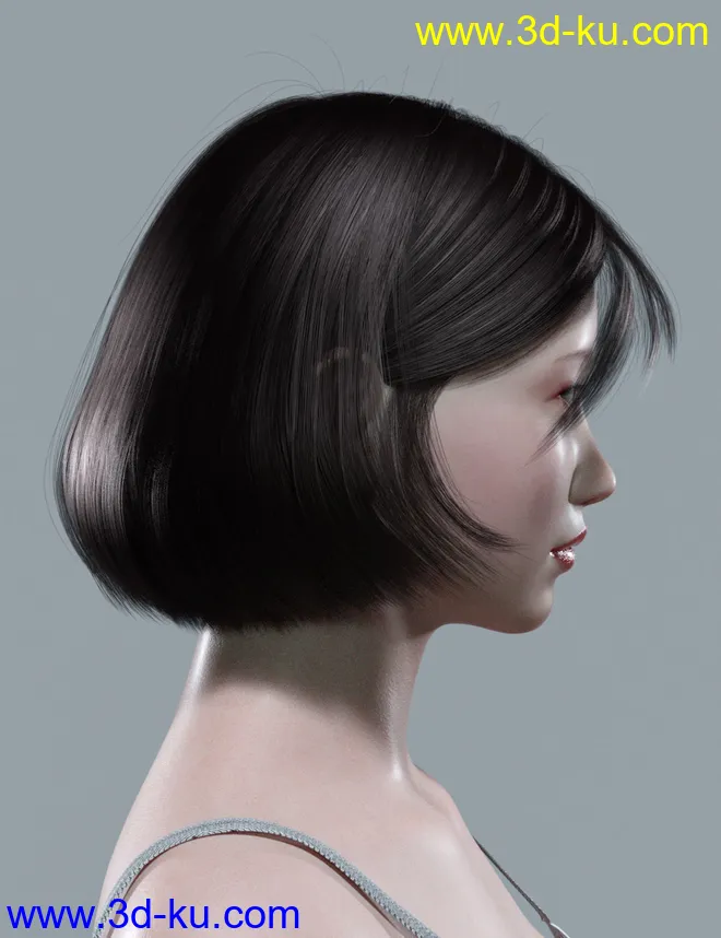 HY Bob Hair for Genesis 8 and 8.1 Females模型的图片9