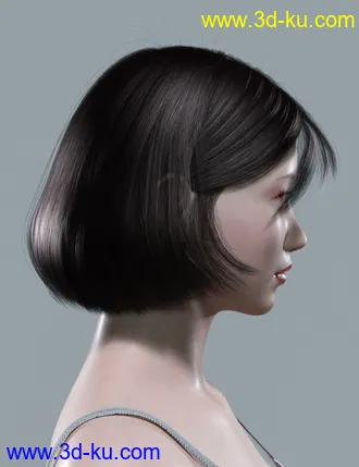 3D打印模型HY Bob Hair for Genesis 8 and 8.1 Females的图片