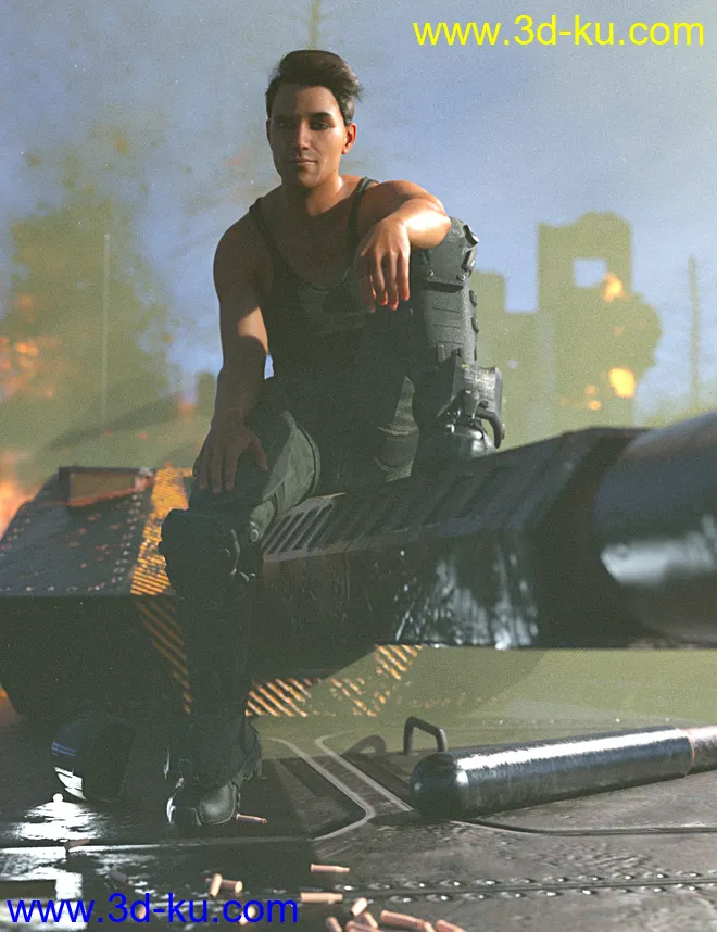 IGD Badlands Bodyguard poses for Genesis 8模型的图片7