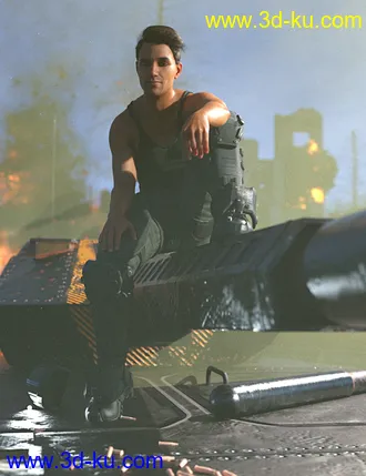 3D打印模型IGD Badlands Bodyguard poses for Genesis 8的图片