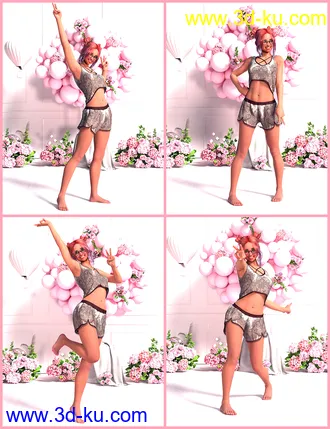 3D打印模型IGD KI Poses for Genesis 8 Female的图片