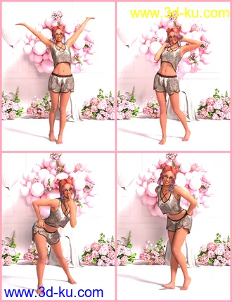 3D打印模型IGD KI Poses for Genesis 8 Female的图片