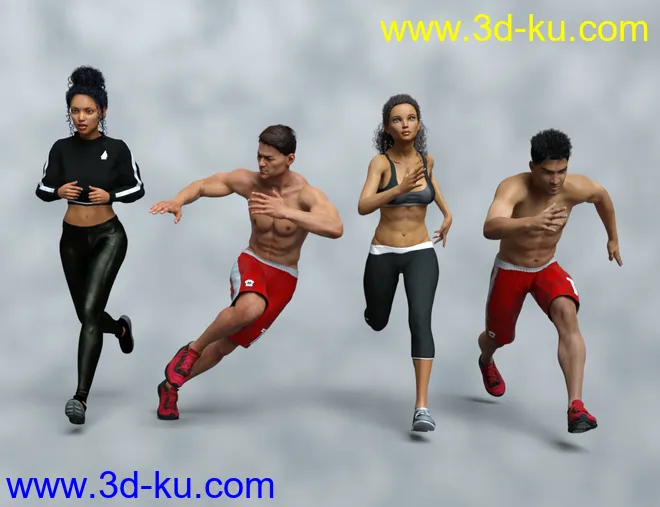 IGD Motion Series - Run Poses for Genesis 3 and 8模型的图片4