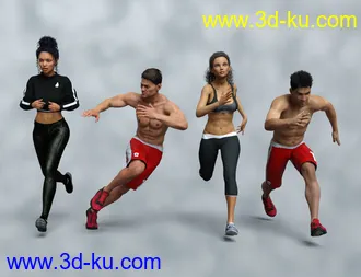 3D打印模型IGD Motion Series - Run Poses for Genesis 3 and 8的图片