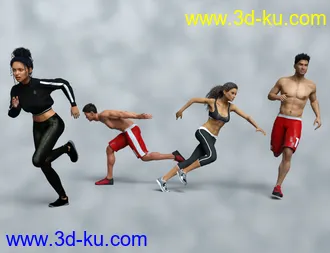 3D打印模型IGD Motion Series - Run Poses for Genesis 3 and 8的图片