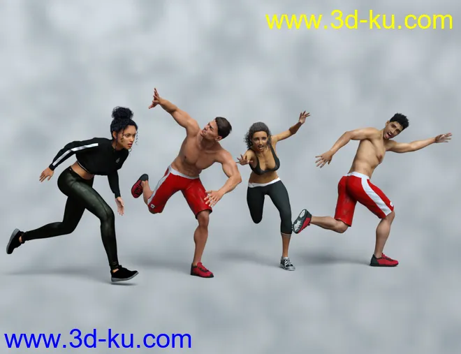 IGD Motion Series - Run Poses for Genesis 3 and 8模型的图片7