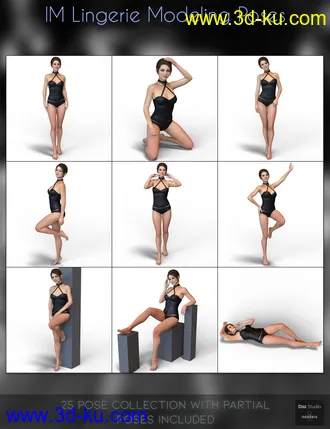 3D打印模型IM Lingerie Modeling Poses for Genesis 8 Female的图片