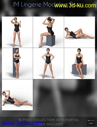 3D打印模型IM Lingerie Modeling Poses for Genesis 8 Female的图片