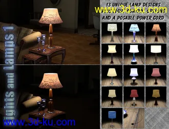 3D打印模型InaneGlory's Lights and Lamps 1 - Table Lamps的图片