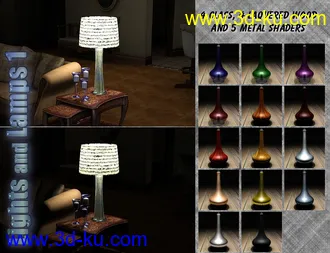 3D打印模型InaneGlory's Lights and Lamps 1 - Table Lamps的图片