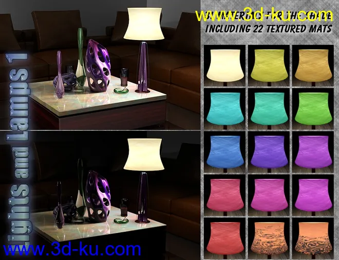 InaneGlory's Lights and Lamps 1 - Table Lamps模型的图片6
