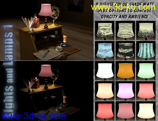 InaneGlory's Lights and Lamps 1 - Table Lamps模型的图片7