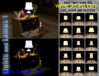 3D打印模型InaneGlory's Lights and Lamps 1 - Table Lamps的图片