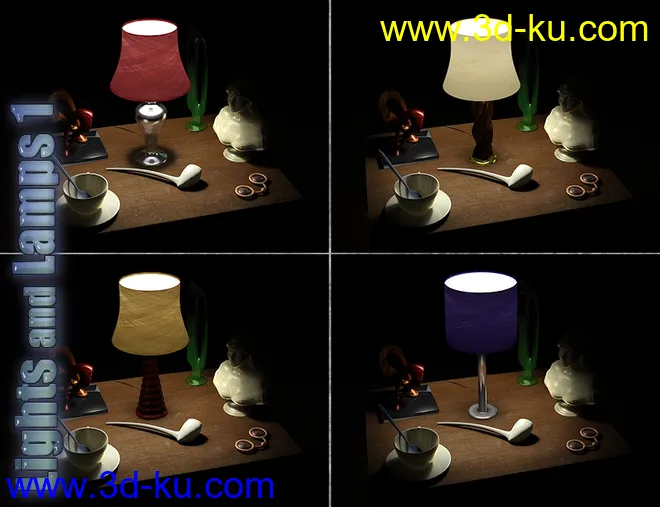 InaneGlory's Lights and Lamps 1 - Table Lamps模型的图片9
