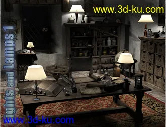 3D打印模型InaneGlory's Lights and Lamps 1 - Table Lamps的图片