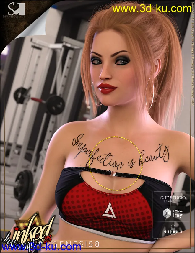 Inked Vol. 28 - Just Script for Genesis 8 Females模型的图片2