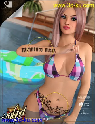 3D打印模型Inked Vol. 28 - Just Script for Genesis 8 Females的图片