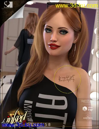 3D打印模型Inked Vol. 28 - Just Script for Genesis 8 Females的图片
