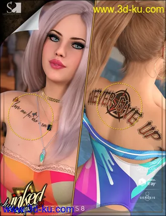 3D打印模型Inked Vol. 28 - Just Script for Genesis 8 Females的图片