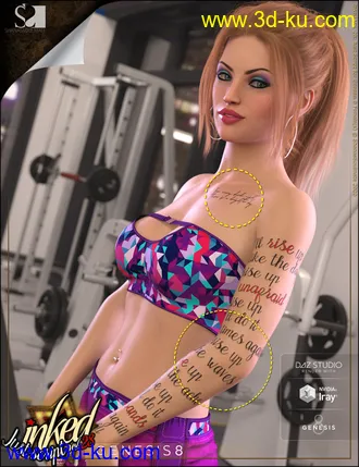 3D打印模型Inked Vol. 28 - Just Script for Genesis 8 Females的图片