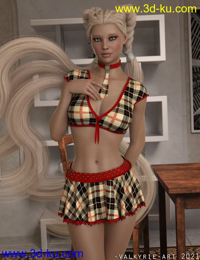 InStyle - JMR dForce Naughty Outfit 2 for G8F模型的图片1