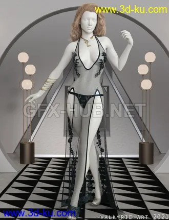 3D打印模型InStyle - Therese Halter Gown for Genesis 8 Female的图片