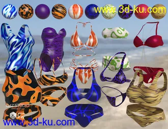 Iray Super Shaders Bikinis Gone Wild (Merchant Resource)模型的图片4